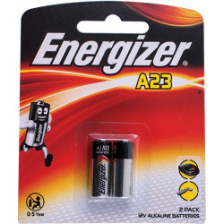 ENERGIZER 12V ALKALINE BATTERY 2 PACK: A23 (MOQ 20)