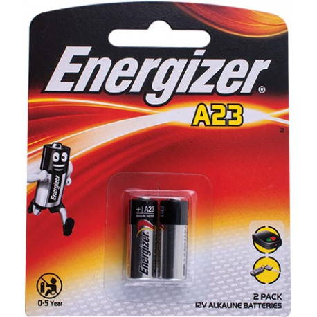 ENERGIZER 12V ALKALINE BATTERY 2 PACK: A23 (MOQ 20)