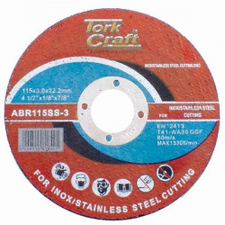 CUTTING DISC STAINLESS STEEL 115 X 3.0 X 22.22MM