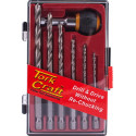HEX SHANK DRILL SET 7PCE WITH QUICK CHANGE ADAPTOR SET 7PCE