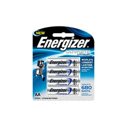 ENERGIZER ULTIMATE LITHIUM:  AA - 4 PACK (MOQ6)