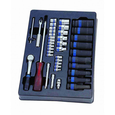 SOCKET SET COMBINATION 40PC 1/2``DR STD AND IMPACT